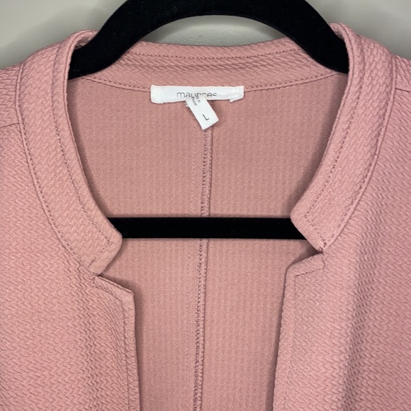 Open Front Military Style Blazer - Picture 2 of 7